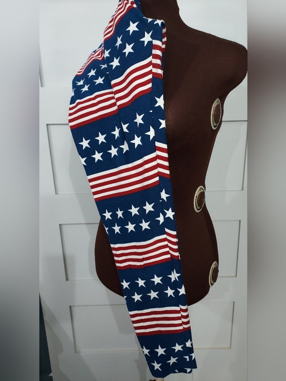 LuLaRoe Star & Stripe Print Leggings in Navy, Red, White Size TC